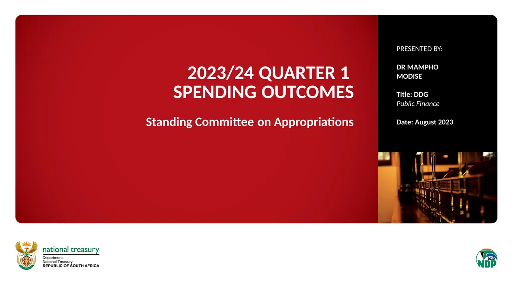 2023/24 QUARTER 1 SPENDING OUTCOMES Standing - slide 1 of 92