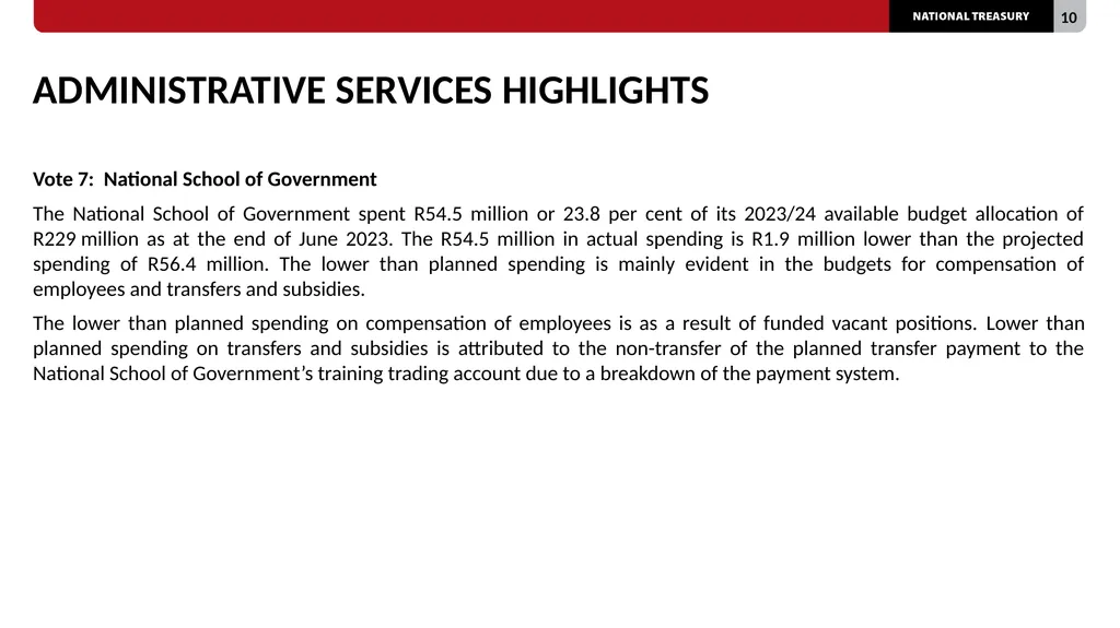 2023/24 QUARTER 1 SPENDING OUTCOMES Standing - slide 10 of 92