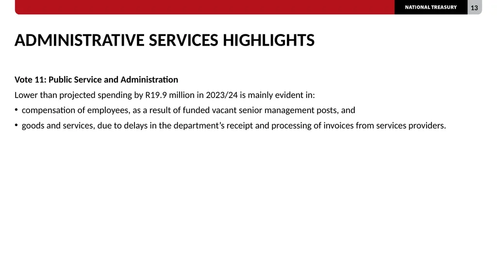 2023/24 QUARTER 1 SPENDING OUTCOMES Standing - slide 13 of 92