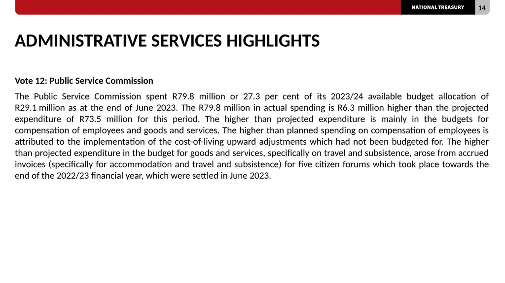 2023/24 QUARTER 1 SPENDING OUTCOMES Standing - slide 14 of 92
