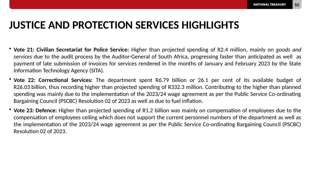 2023/24 QUARTER 1 SPENDING OUTCOMES Standing - slide 50 of 92