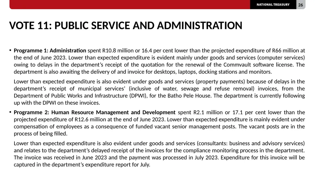 2023/24 QUARTER 1 SPENDING OUTCOMES Standing - slide 26 of 92
