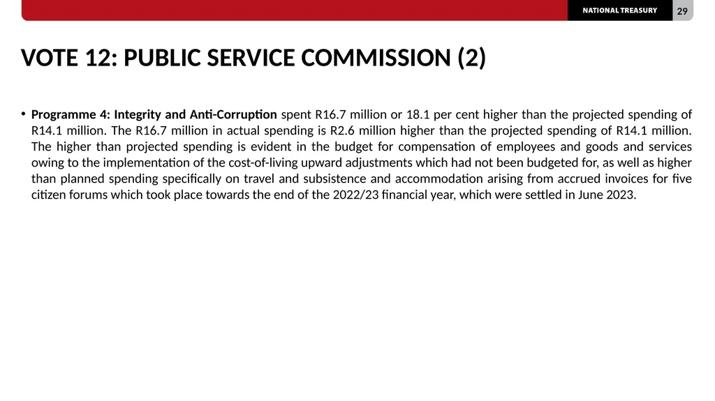 2023/24 QUARTER 1 SPENDING OUTCOMES Standing - slide 29 of 92