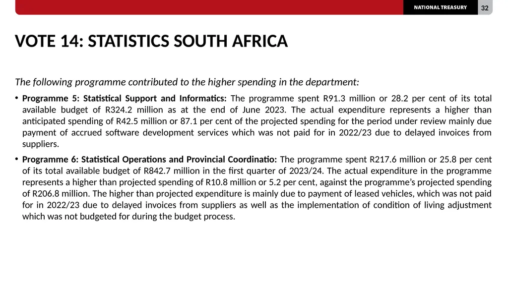 2023/24 QUARTER 1 SPENDING OUTCOMES Standing - slide 32 of 92
