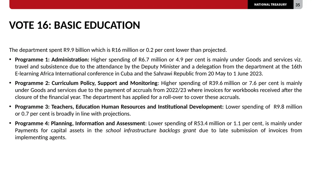 2023/24 QUARTER 1 SPENDING OUTCOMES Standing - slide 35 of 92