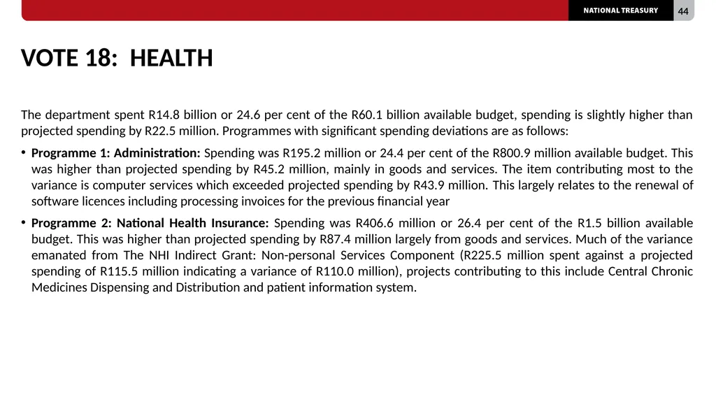 2023/24 QUARTER 1 SPENDING OUTCOMES Standing - slide 44 of 92