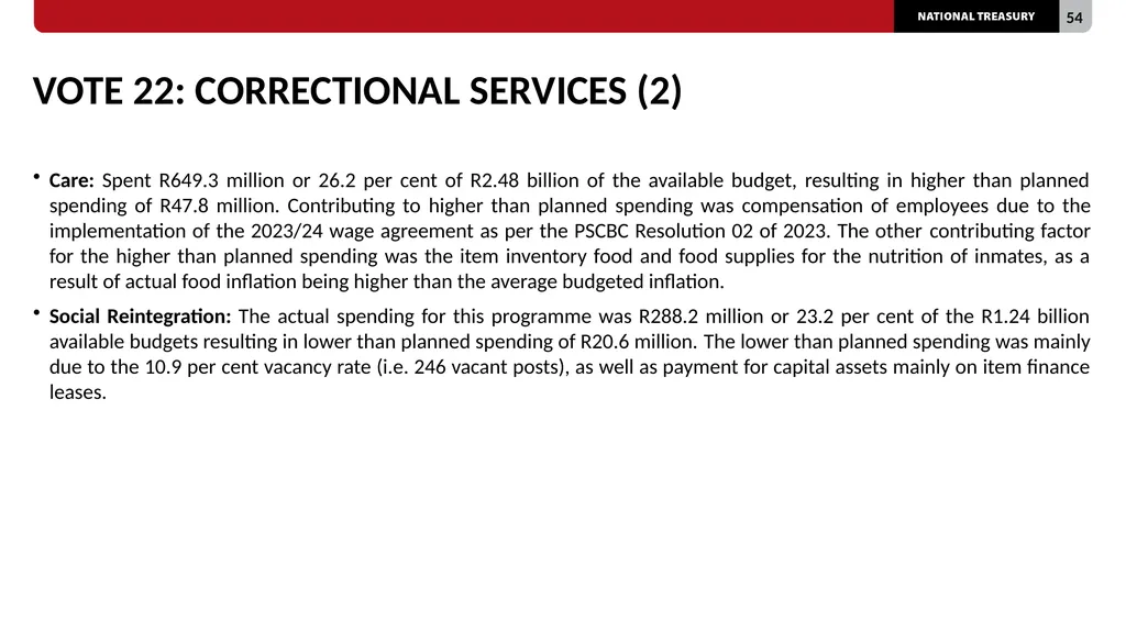 2023/24 QUARTER 1 SPENDING OUTCOMES Standing - slide 54 of 92