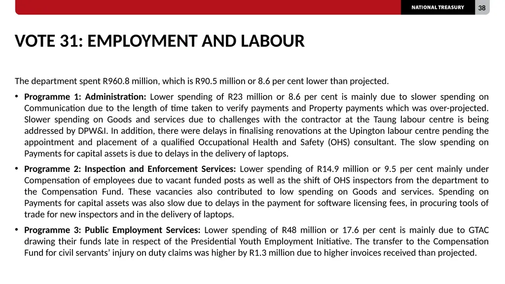 2023/24 QUARTER 1 SPENDING OUTCOMES Standing - slide 38 of 92