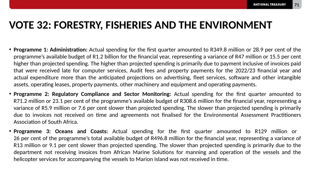2023/24 QUARTER 1 SPENDING OUTCOMES Standing - slide 71 of 92