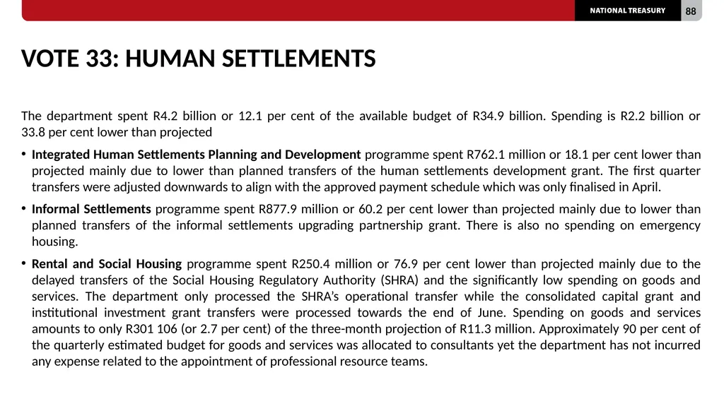 2023/24 QUARTER 1 SPENDING OUTCOMES Standing - slide 88 of 92
