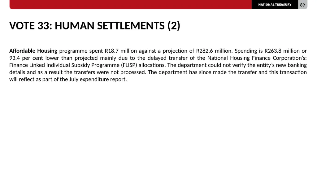 2023/24 QUARTER 1 SPENDING OUTCOMES Standing - slide 89 of 92