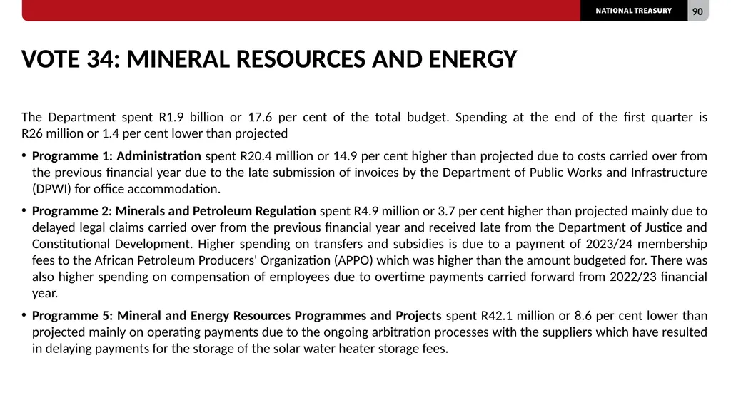 2023/24 QUARTER 1 SPENDING OUTCOMES Standing - slide 90 of 92