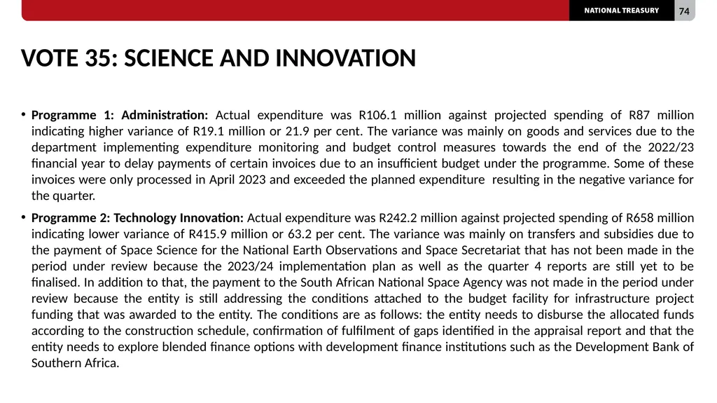2023/24 QUARTER 1 SPENDING OUTCOMES Standing - slide 74 of 92