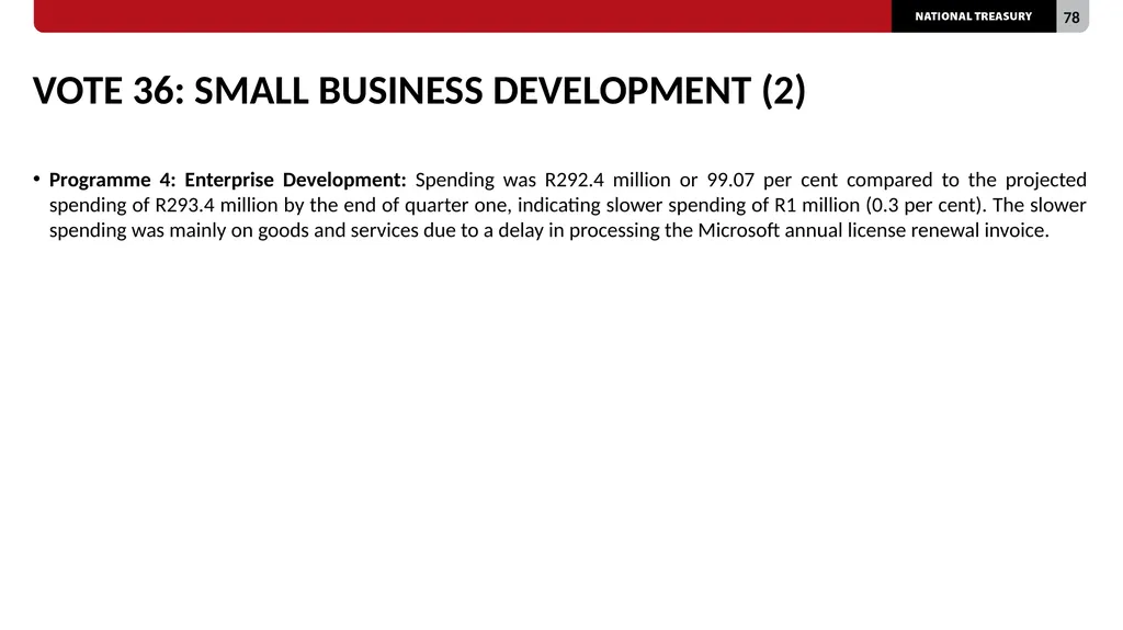 2023/24 QUARTER 1 SPENDING OUTCOMES Standing - slide 78 of 92