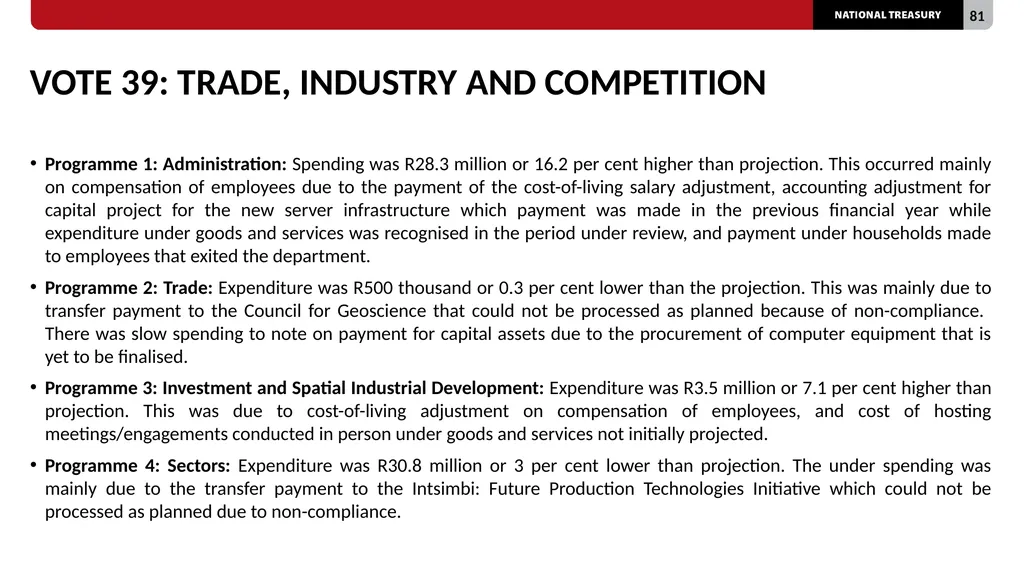 2023/24 QUARTER 1 SPENDING OUTCOMES Standing - slide 81 of 92