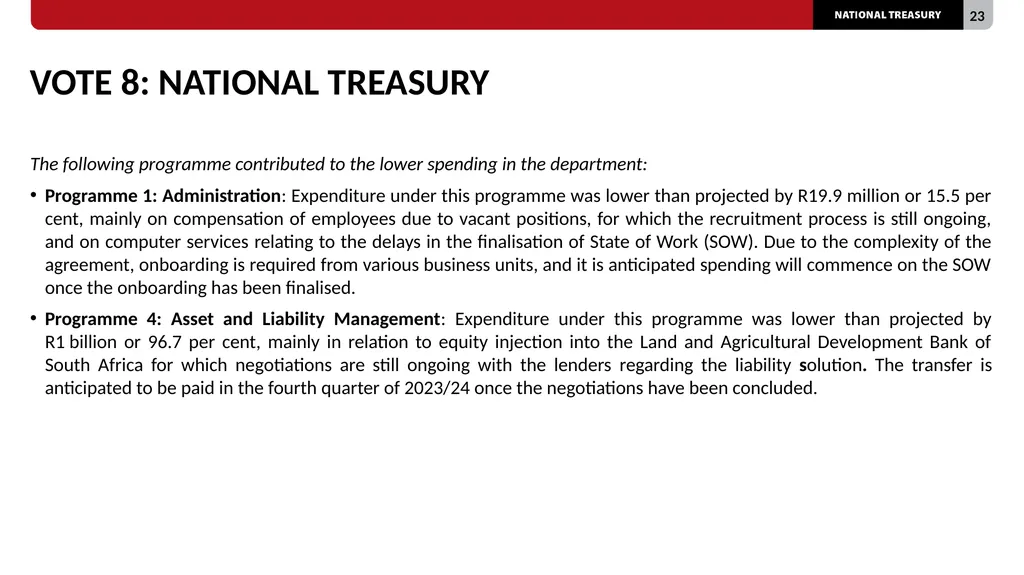 2023/24 QUARTER 1 SPENDING OUTCOMES Standing - slide 23 of 92