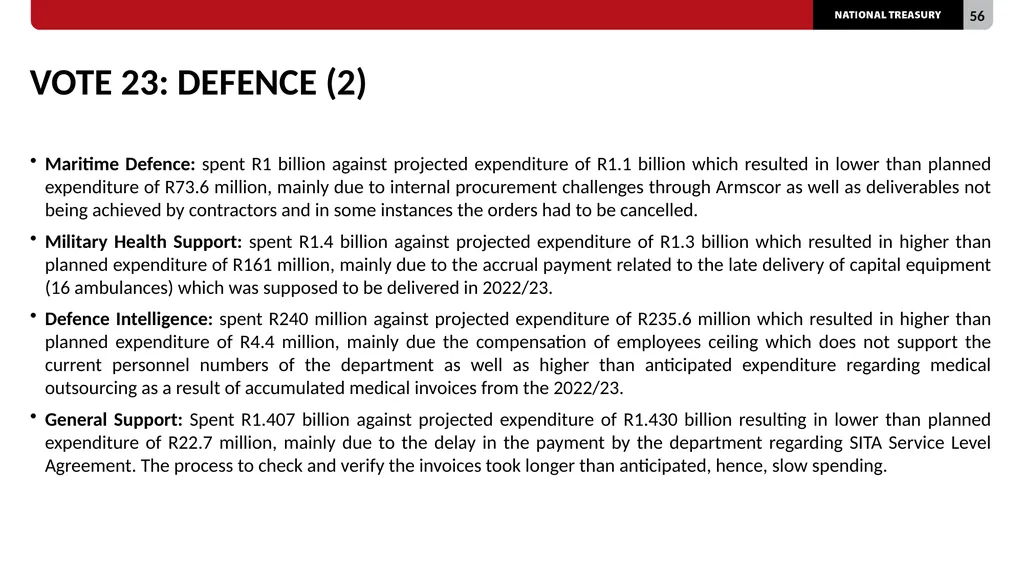 2023/24 QUARTER 1 SPENDING OUTCOMES Standing - slide 56 of 92