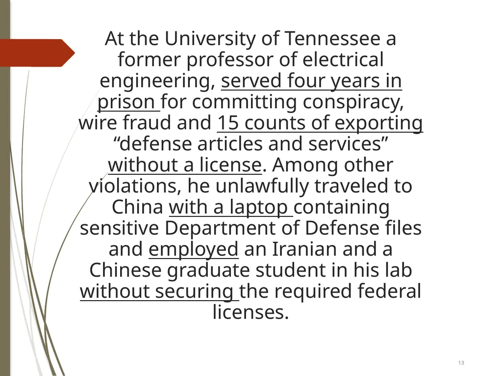 2022 Export Compliance Refresher Mississippi State - slide 13 of 27