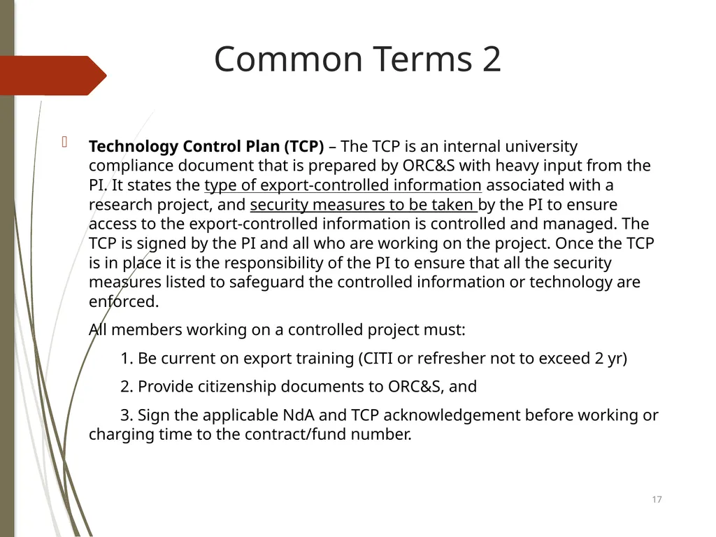 2022 Export Compliance Refresher Mississippi State - slide 17 of 27