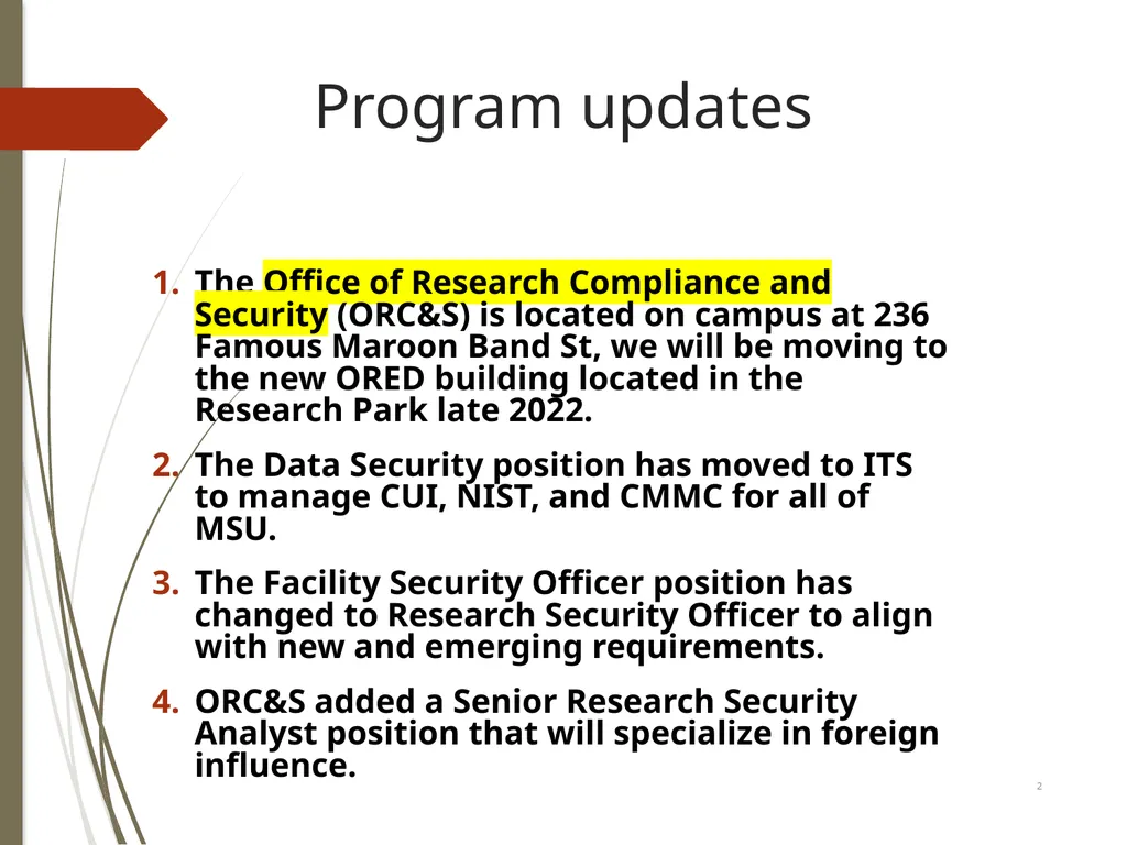 2022 Export Compliance Refresher Mississippi State - slide 2 of 27