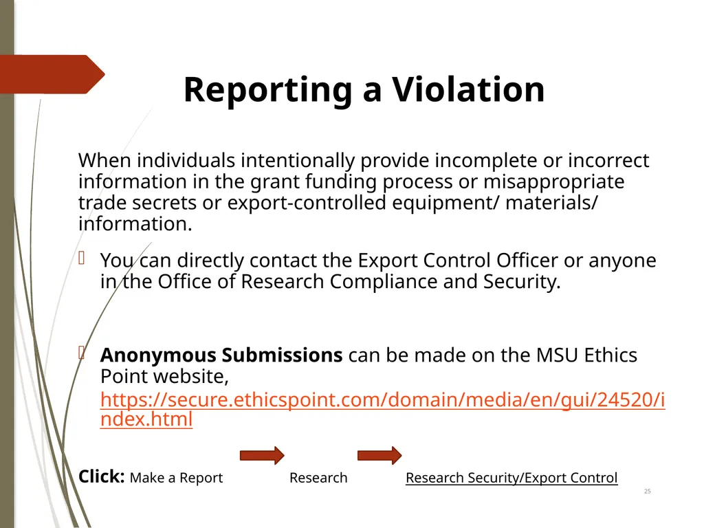 2022 Export Compliance Refresher Mississippi State - slide 25 of 27