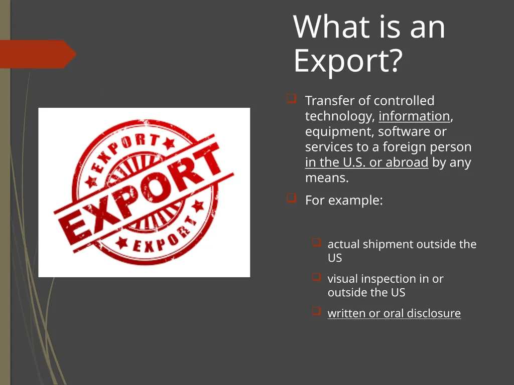 2022 Export Compliance Refresher Mississippi State - slide 6 of 27