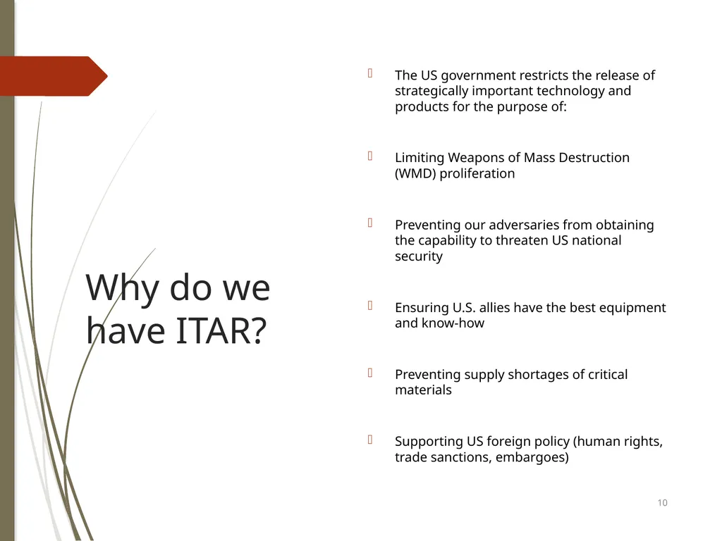 2022 Export Compliance Refresher Mississippi State - slide 10 of 27