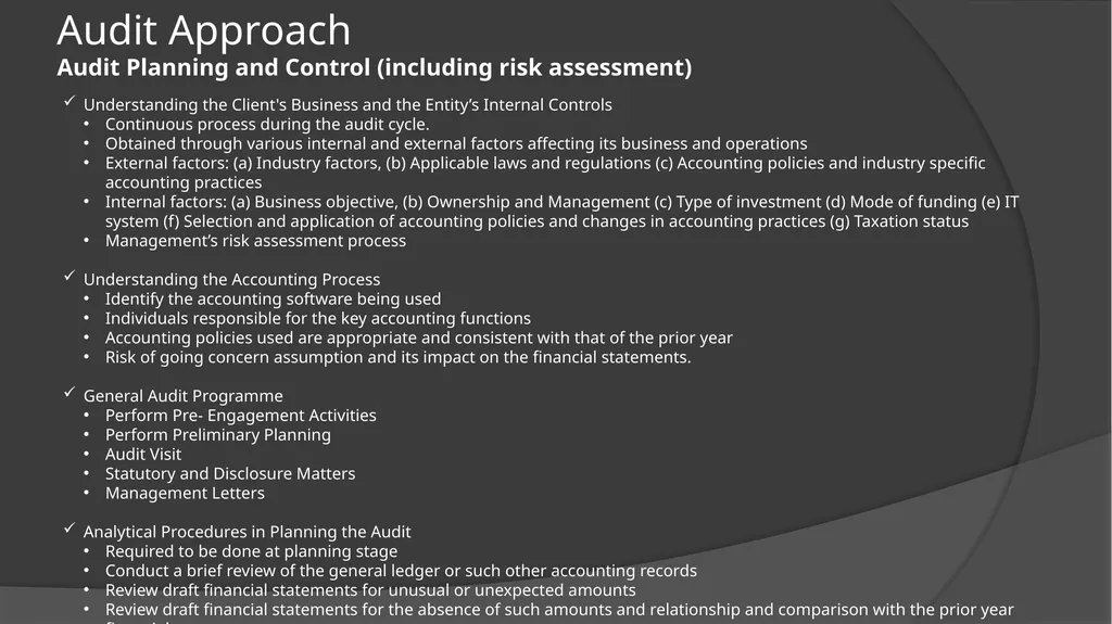 Audit Documentation / Other important Standards - slide 8 of 25