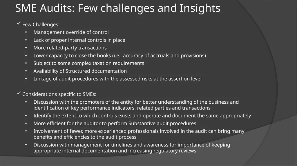 Audit Documentation / Other important Standards - slide 23 of 25