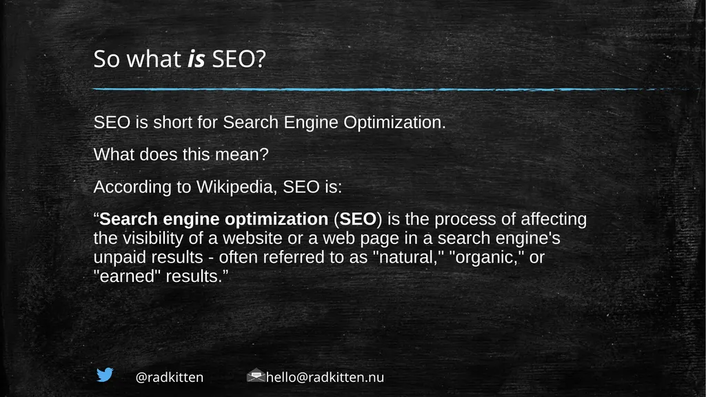 Don’t Be A Search Engine Optimist By: Angela - slide 2 of 11
