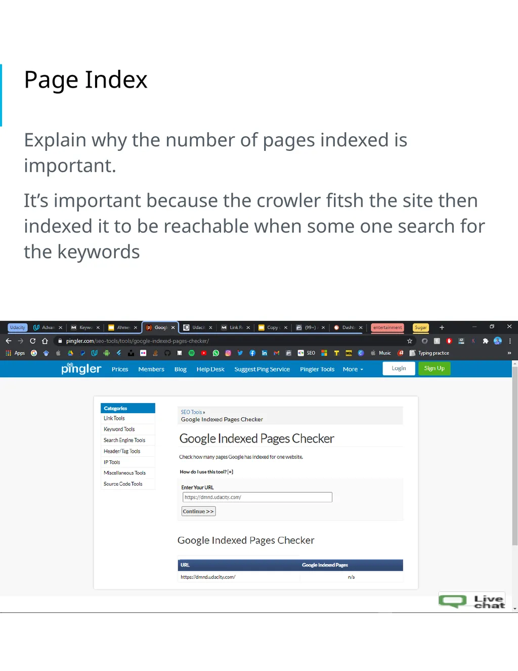 Project 4: SEO Audit Part 1 Plan your Audit - slide 15 of 19