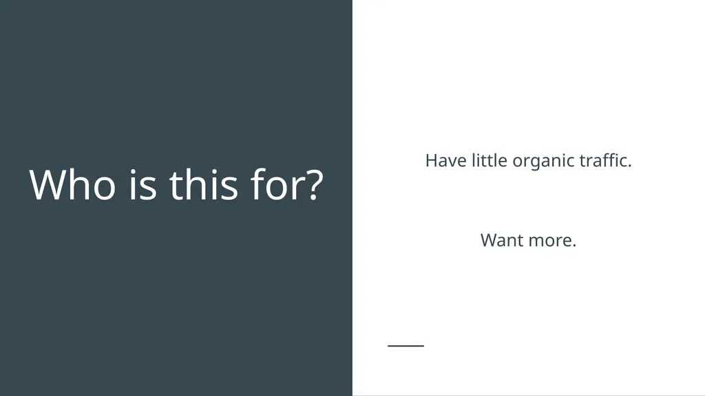SEO for Startups A path to get started What I’m - slide 3 of 10