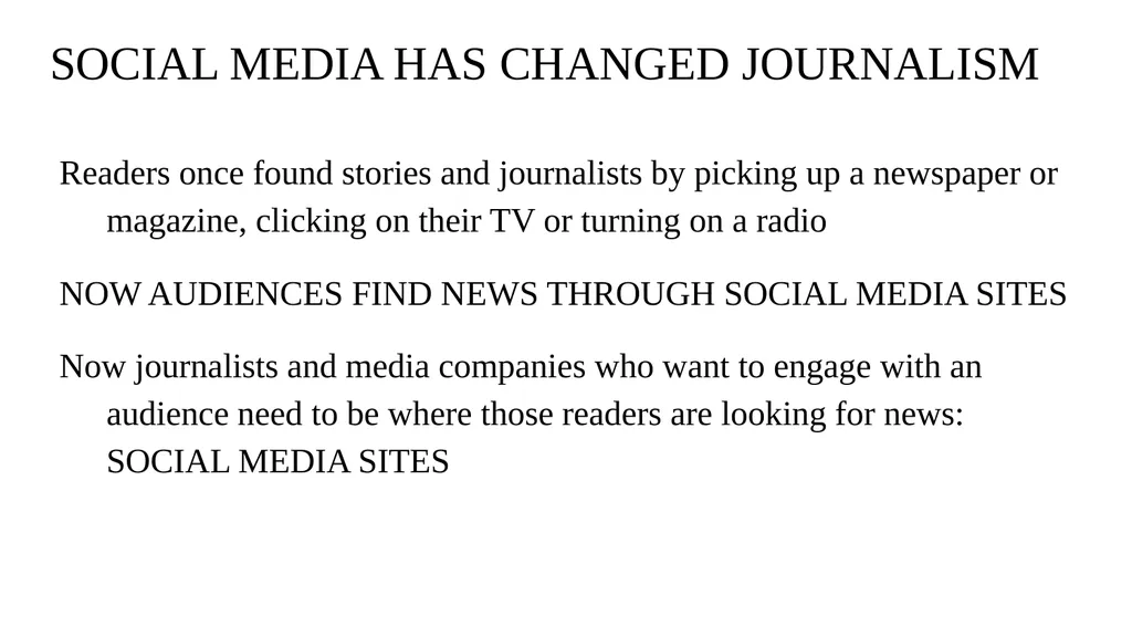 SOCIAL MEDIA The NEW news society... SOCIAL MEDIA - slide 2 of 14