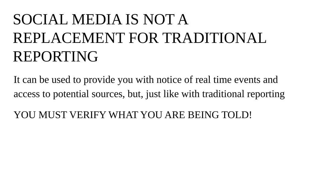 SOCIAL MEDIA The NEW news society... SOCIAL MEDIA - slide 5 of 14