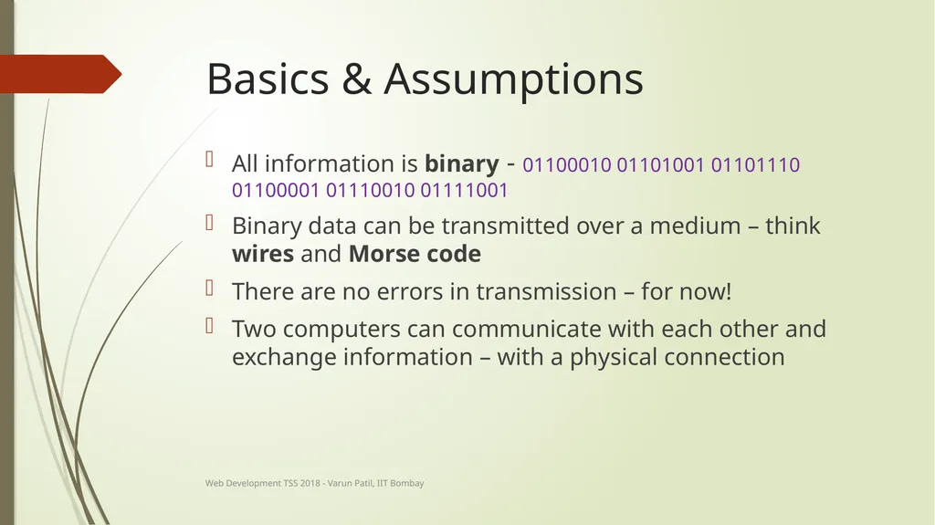 Web Development Technical Summer School 2018, IIT - slide 6 of 33