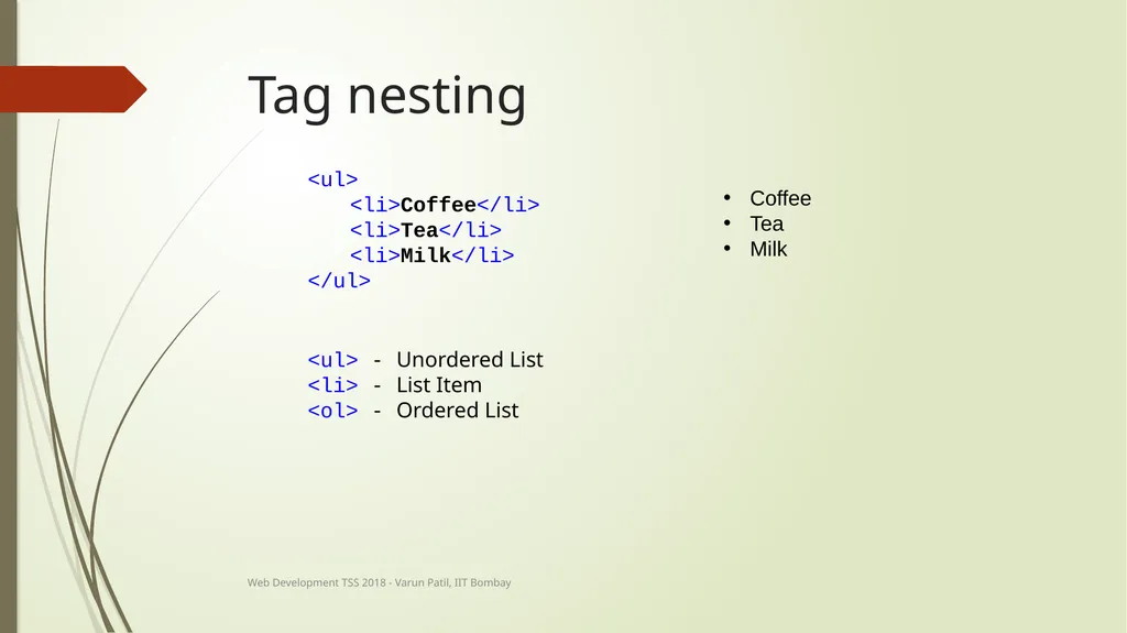 Web Development Technical Summer School 2018, IIT - slide 31 of 33