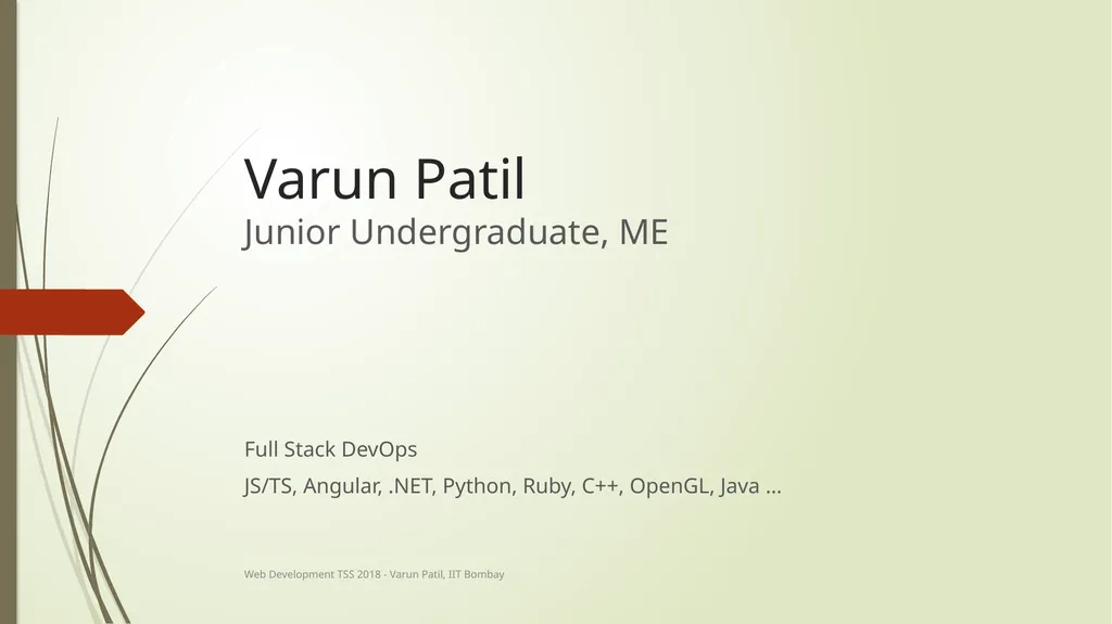 Web Development Technical Summer School 2018, IIT - slide 2 of 33