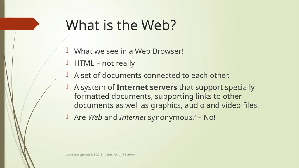 Web Development Technical Summer School 2018, IIT - slide 4 of 33