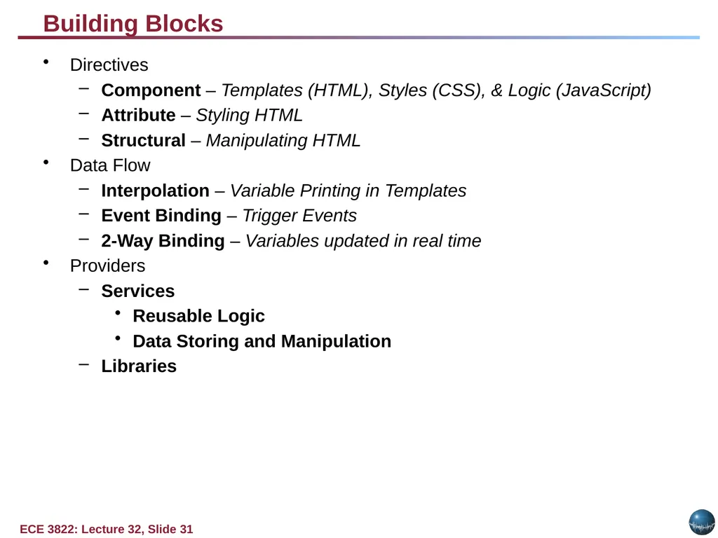 Objectives: Basic Web Application Model Web - slide 31 of 43
