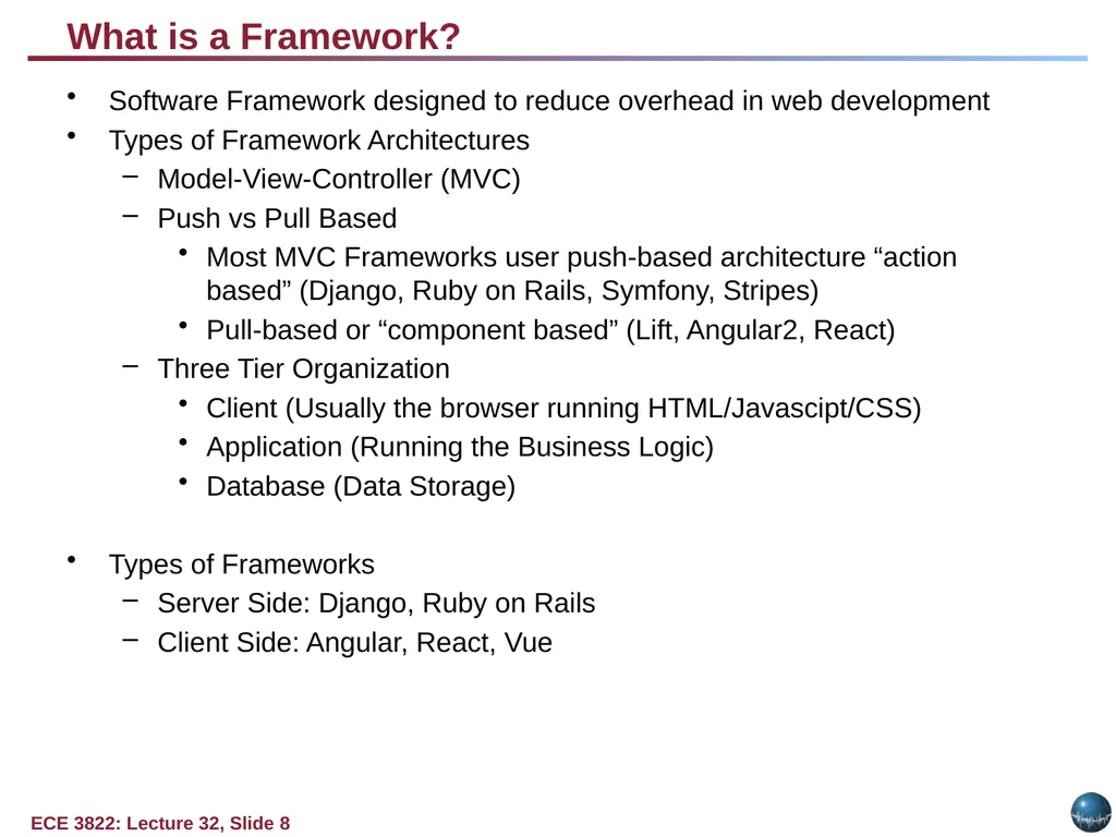 Objectives: Basic Web Application Model Web - slide 8 of 43