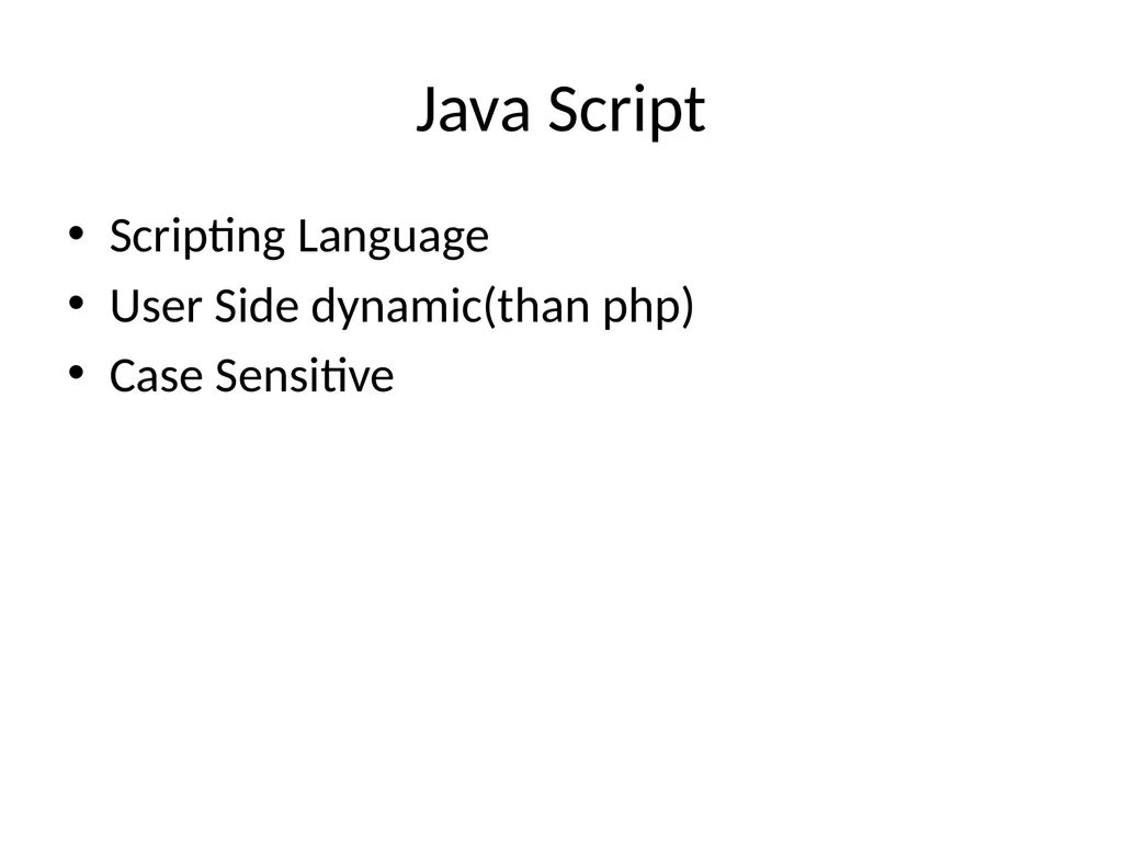Web Programming – Java Script Association of - slide 3 of 8