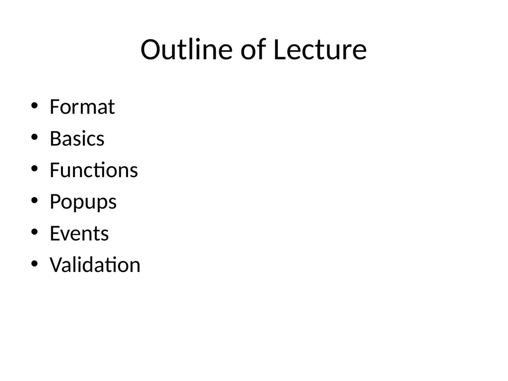 Web Programming – Java Script Association of - slide 4 of 8