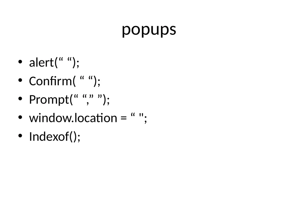 Web Programming – Java Script Association of - slide 8 of 8