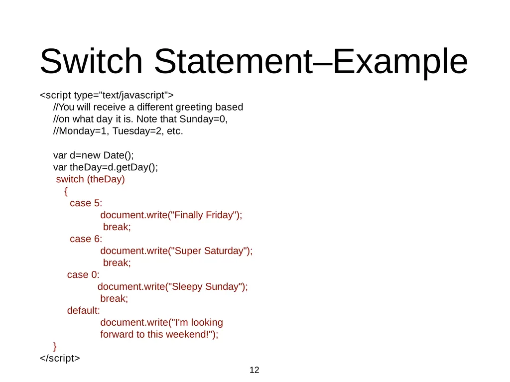Introduction to Web Programming Lecture 9: - slide 12 of 28