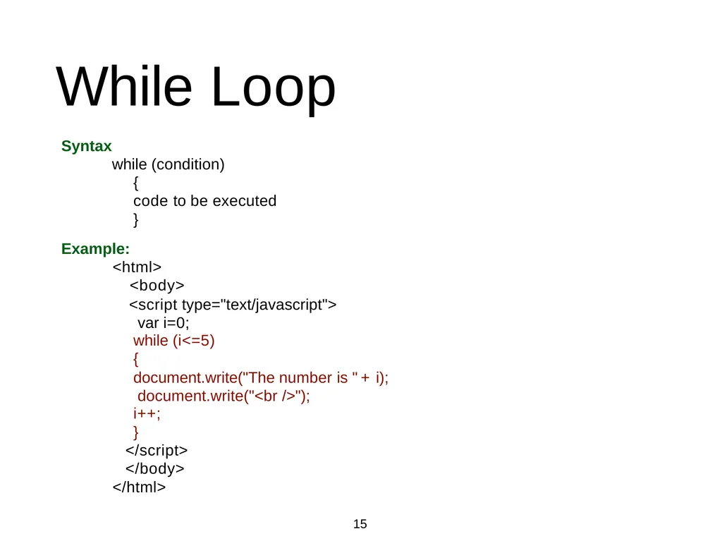Introduction to Web Programming Lecture 9: - slide 15 of 28