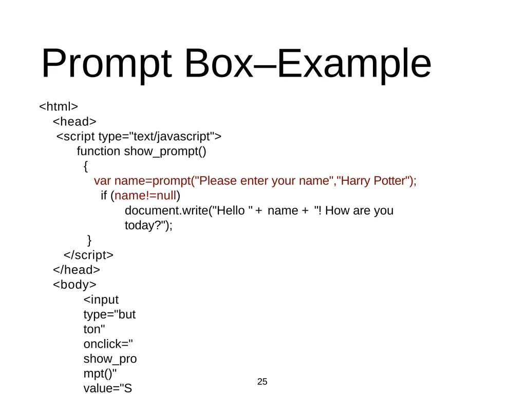 Introduction to Web Programming Lecture 9: - slide 25 of 28