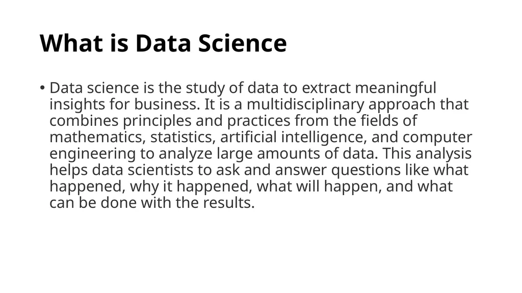 Introduction to Data Science Unit 1 What is Data - slide 2 of 13