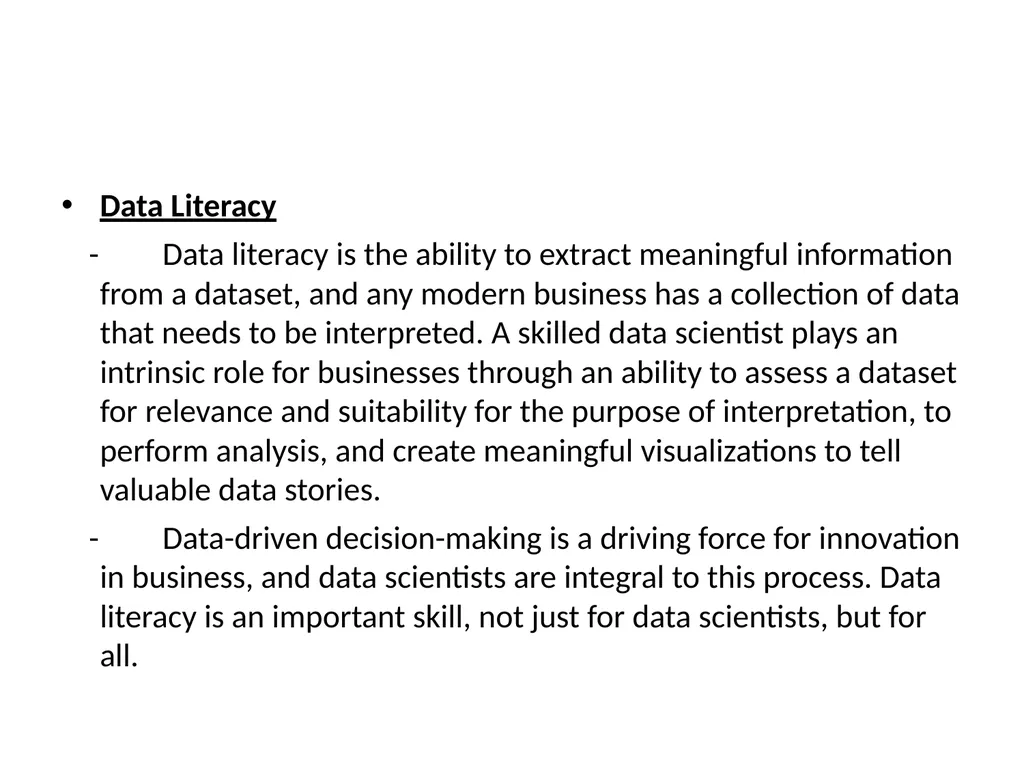 Unit -I Introduction to Data Science Roles and - slide 6 of 7
