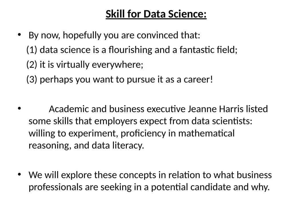 Unit -I Introduction to Data Science Roles and - slide 4 of 7
