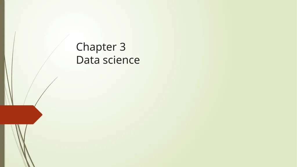 Chapter 3 Data science Introduction Artificial